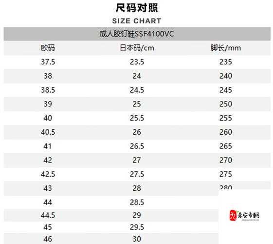 日本尺码与欧美尺码对照表：精准换算指南及差异详解