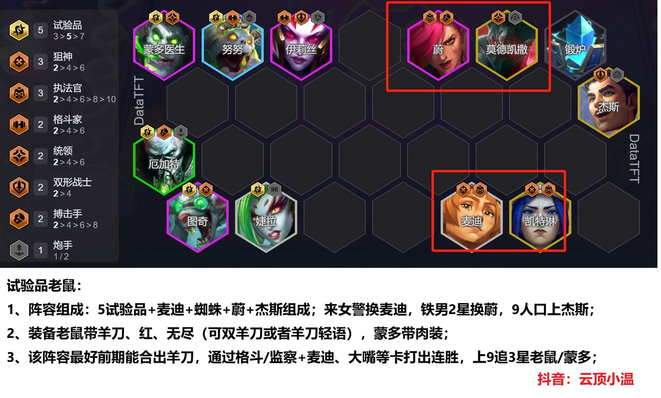 云顶之弈冒险老鼠阵容玩法解析,上分利器速存!